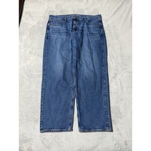 American Eagle 90's Straight Women's 18 Short Medium Wash Blue Denim Jeans 38x28